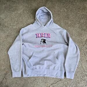 Vtg Y2k HEIR PORTLAND x BY-M100 Heir University Grim Reaper Hooded Sweatshirt XL